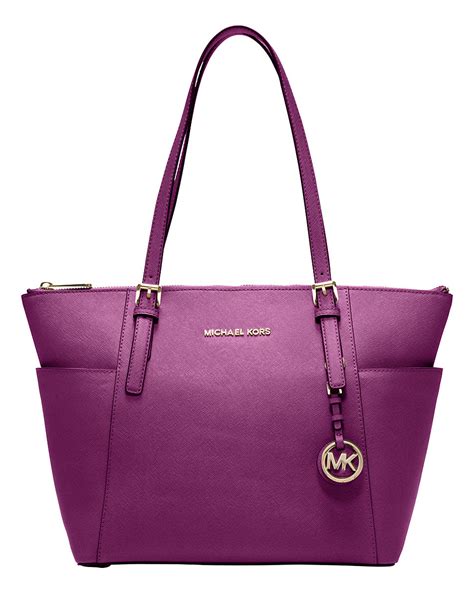 purple leather michael kors purse|Michael Kors purple tote bag.